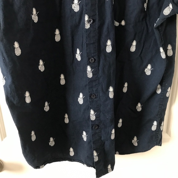 Molokai surf co 100% cotton pineapple print button down shirt - Picture 5 of 8